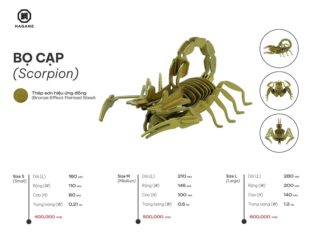Bọ cạp- Thép sơn hiệu ứng đồng