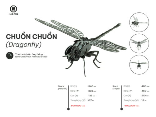 Chuồn Chuồn- Thép sơn hiệu ứng đồng