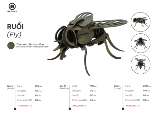 Ruồi- Thép sơn hiệu ứng đồng