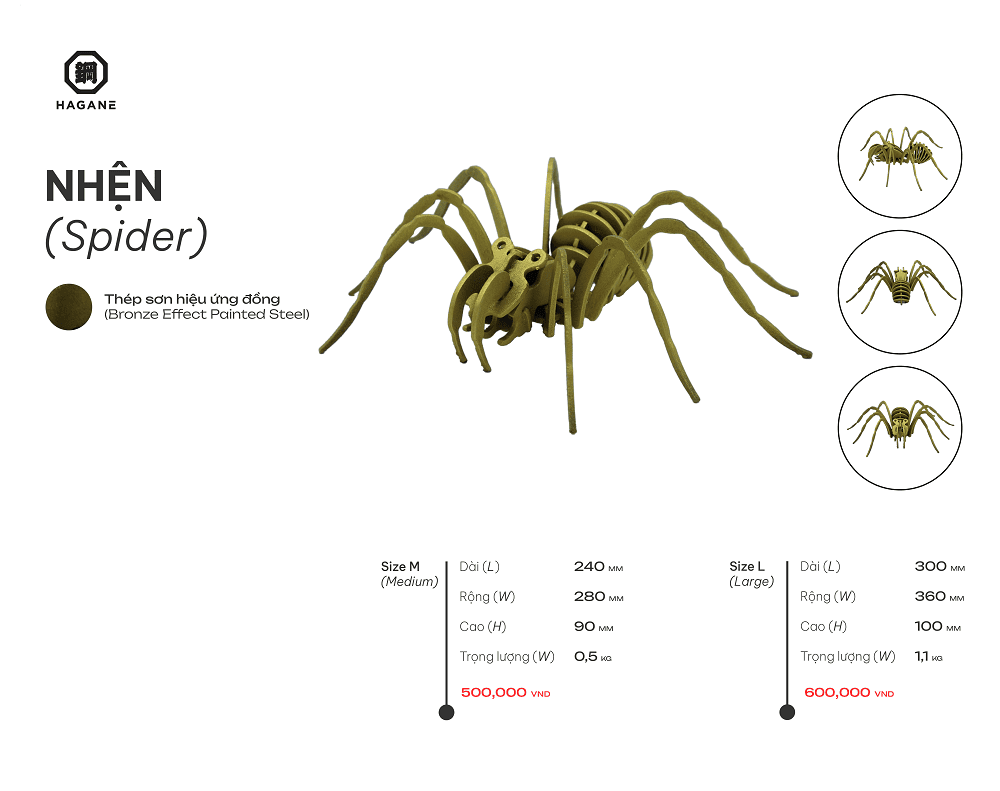 Nhện- Thép sơn hiệu ứng đồng - Hình ảnh 2